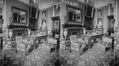 The Red Room in the Executive Building. Washington D.C