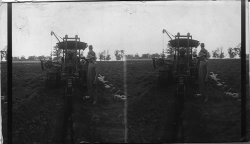 Reclaiming Swamp Land - Digging Ditch with Tractor and Laying Drain Tile, Wisconsin