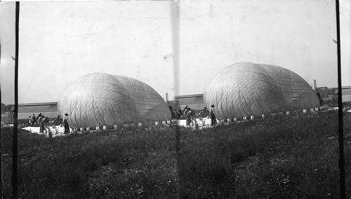 View of practically filled bag. U.S. Army Balloon Corps. Wash. D.C