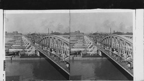 The Howra Bridge over the Hooghly River in the Delta of the Ganges, Calcutta, India