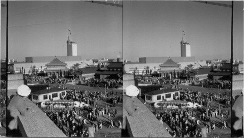 Down from S. Wall of Soldier's Field, Japan and China Exhibits, A Century of Progress, Chicago, 1933