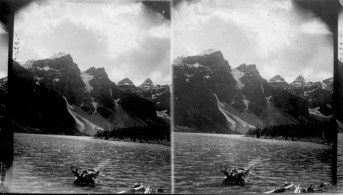 Moraine Lake and Valley of Ten Peaks, Canadian Rockies. B.C. [Alberta] Can. Rocky Mts. Park