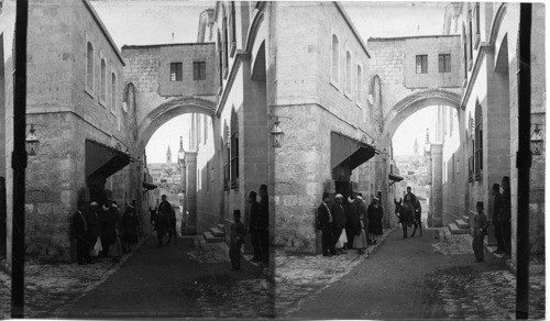 The Via Delorosa and Ecce Homo Arch Jerusalem Palestine