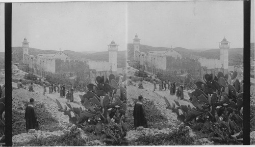 Mosque Machpelah, the burial place of Abraham, Isaac and Jacob. Hebron. Palestine