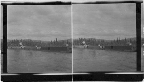 Freight Barges on the Yukon River, Alaska