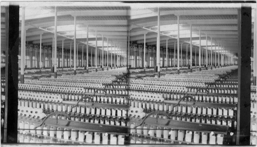 Interior of the Great Spinning Room, Fall River, Mass