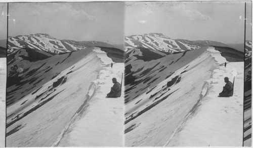 The snow clad summit of Mount Hermon (9,050 feet), grandest heights in Syria