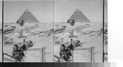 West to the Sphinx and the 2nd pyramid, Gizeh, Egypt