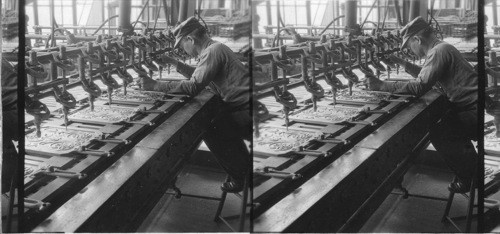 Carving machine, (Salstrom Carving Machine Co. Chicago, IL.) 8 panels carved in one operation Camden, N.J