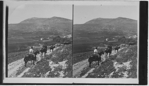 Looking from Mt. Ebal over Sychar, Jacob’s Well and Joseph’s Tomb to M Gerizin