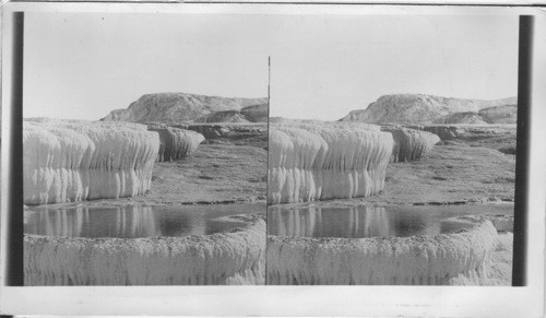 Diana's Terrace in Distance, Mammoth Hot Springs