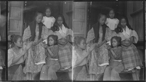 Group of Native Girls. Philippines