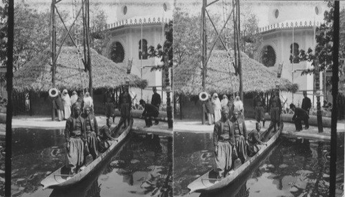 In the Dahomey Village Africa, Expo 1900. Paris, France