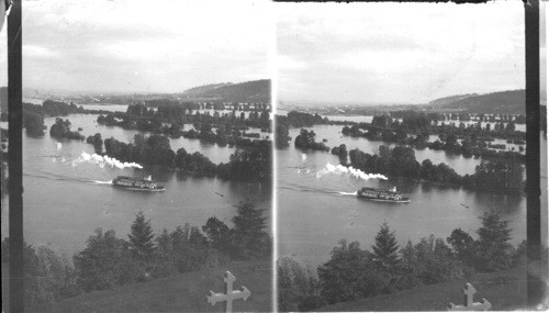 Columbia River Overflow and City of Portland from Columbia University. Ore