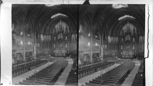 Interior of Norte Dame, (Seats 12,000) Place d'Armes, Montreal