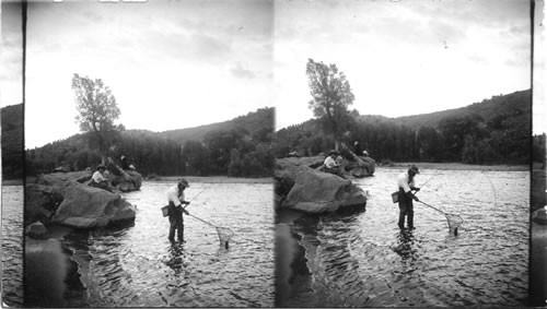 Fishing with dip net. Gunnison River. Colorado