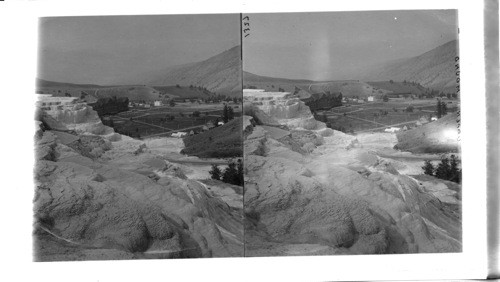 Upper Mound Terraces and Fort, Yellowstone National Park, Mammoth Hot Springs. Obsolete