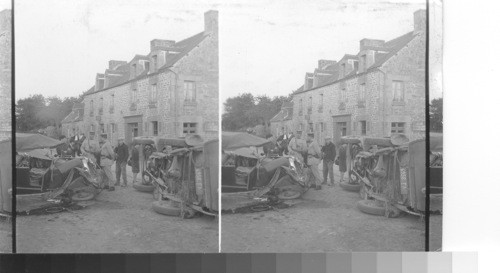 Auto accident. Gendarmes, France