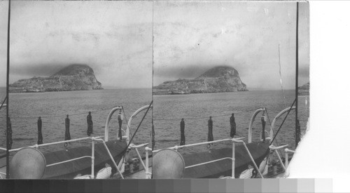 Gibraltar from a passing ship. The Straits, Mediterranean