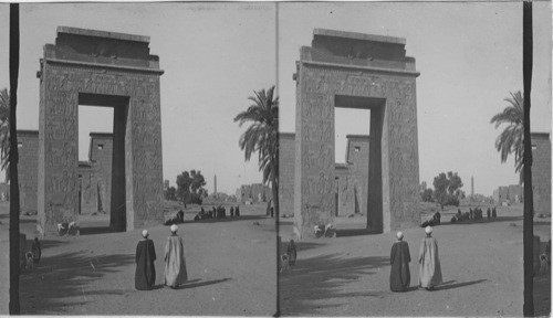 Portal of Euergetes I S. W. entrance to Temple at Karnak. Egypt