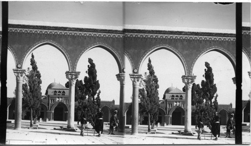 South Gate of Temple and Sacred Mosque of El Akra, Jerusalem. Palestine