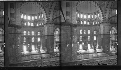 Interior of the mosque yeni Valideh. Constantinople