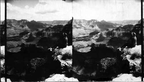 Northeast from Maricopa Point to 'Battleship" at our feet. Navajo Point at extreme right