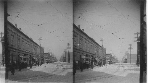 Corner Victoria Street and Simpson Avenue looking north, Fort William, Ont