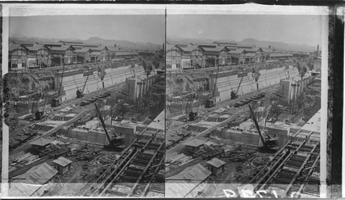 Immense Government Dry Dock Under Construction at Balboa