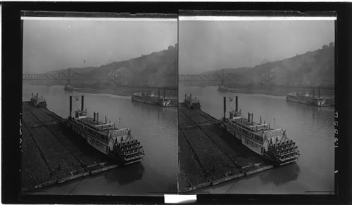 Coal Barges On The Monongahela. [Pittsburgh, Penn. ca. 1907]. [Clarence W. White, photographer] [EWE 2/1988]