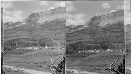 Indian Camp near St. Mary's Chalets, Glacier National Park. Montana