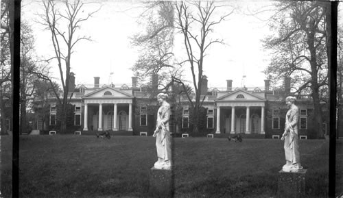 Monticello, the Historic Home of Thos. Jefferson who wrote the Declaration of Independence, near Charlottesville, VA