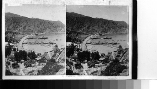 Charming Avalon and its bay-fair as the old-time sun-god's retreat. Santa Catalina. Island off California