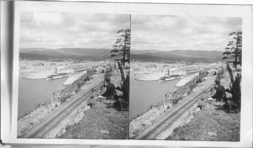 One of America's great waterways - Cascade Locks, in the Columbia River. Oregon