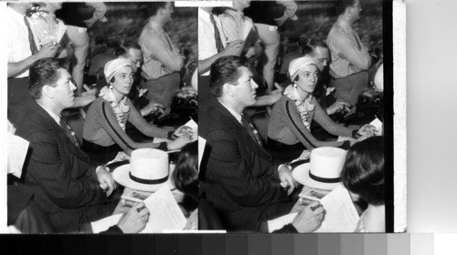 Gene Tunney in the Press section, Democratic National Convention