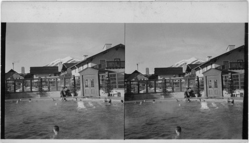 In the heated outdoor pool at Sun Valley Inn - Sun Valley - Idaho