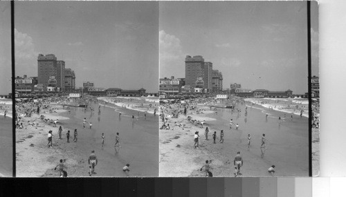 Beach at Atlantic City, Looking North from Steel Pier, Sampson 7/25/47