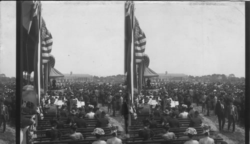 President Roosevelt Speaking Opening Day, Jamestown Exposition, Apr. 26, 1907. VA