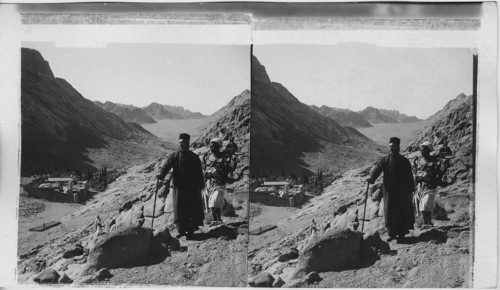 Monastery in the shadow of Mt. Sinai where old Bible M.S.S. are treasured. (N.W). Egypt