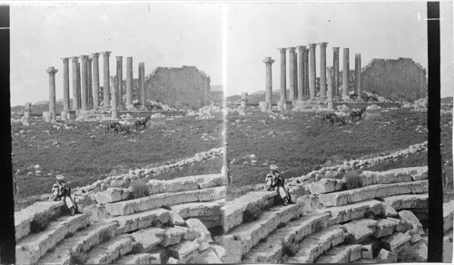 Jerash toward Temple of Sun. Palestine