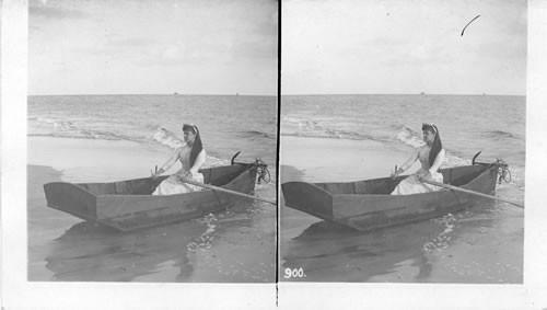 Rowing on the Lake (?), Coney Island, N.Y