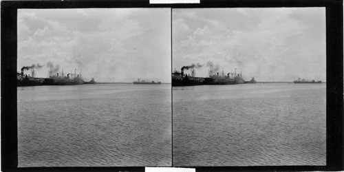 Corpus Christi Harbor and the plant beyond the ship to the extreme right is the new chemical plant which is about 2 mi. from where you stand