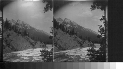 Mount Rundle and Bow River Falls, Banff, Can