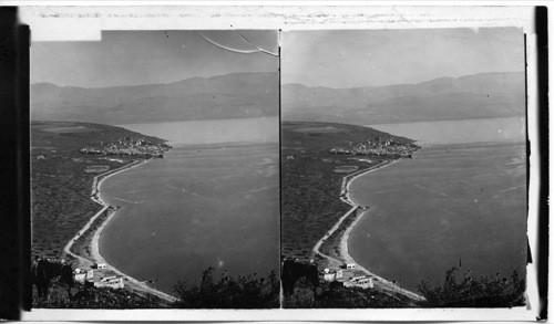 The Storied Sea of Galilee and Its Wall of Hills; North over Tiberias on West Bank