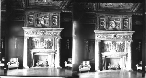 North Mantel Panel in Representative's Reading Room. Congressional Library, Washington D.C
