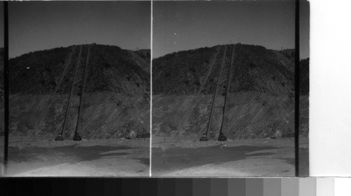 Wrecked Power Plant #2 showing the supply pipes from the Los Angeles Aqueduct