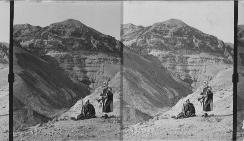 Mountain of Christ’s Temptation and its lonely convent, Palestine