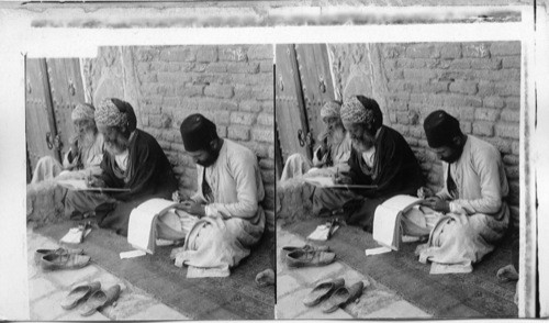 Jewish scribes at the, “Tomb of Ezekiel” near Babylon, Kefil, Mesopotamia