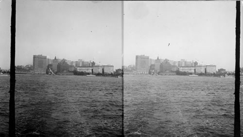 Skyline from Boat at Battery - N.Y. City, N.Y