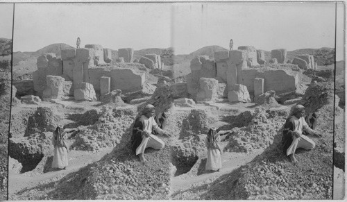 Ruins of gorgeous palace of Nebuchadnezzar. Babylon, Mesopotamia